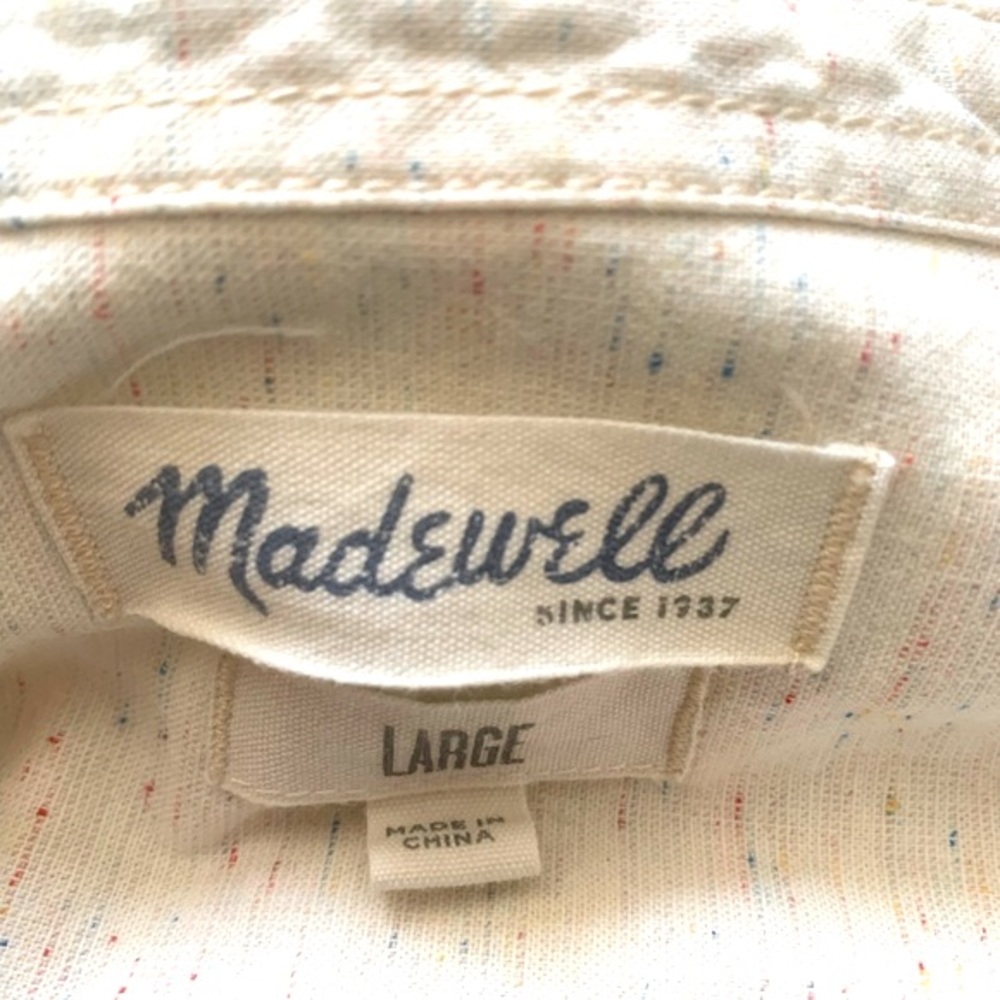 Madewell Cream Button Down Long Sleeves Shirt - Picture 10 of 10